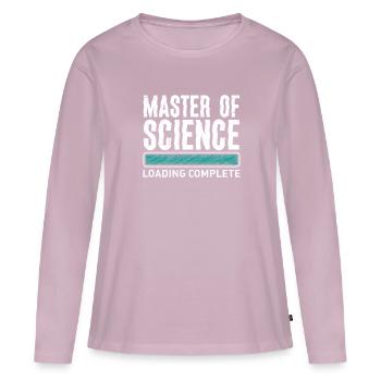 Master Degree loading Master of Science - Women's Premium Organic Long Sleeve Shirt - dusky pink - Front - Julia (174cm)