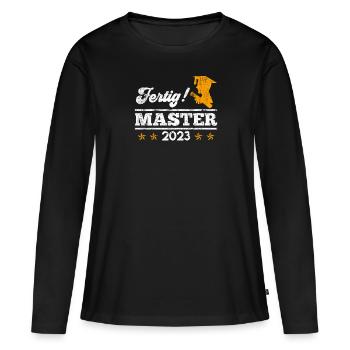 J’ai fini d’étudier le Master 2023 - T-shirt manches longues Premium bio Femme - noir - Devant - Julia (174cm)