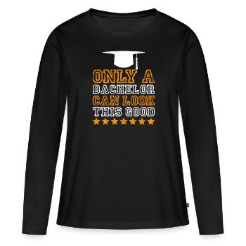 So sieht nur ein Bachelor aus Bachelor Abschluss - Frauen Premium Bio Langarmshirt - Schwarz - Vorne - Julia (174cm)