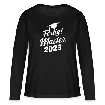 Mastered Master 2023 Master Degree - Women's Premium Organic Long Sleeve Shirt - black - Front - Julia (174cm)