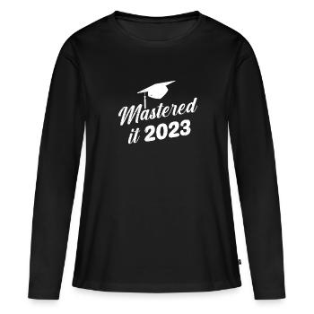Mastered Master 2023 Master Degree - Women's Premium Organic Long Sleeve Shirt - black - Front - Julia (174cm)
