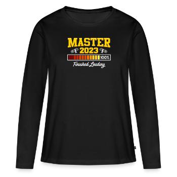 Masterabschluss 2023 Master Abschluss - Frauen Premium Bio Langarmshirt - Schwarz - Vorne - Julia (174cm)