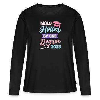 Einen Abschluss heißer 2023 Master Abschluss - Frauen Premium Bio Langarmshirt - Schwarz - Vorne - Julia (174cm)