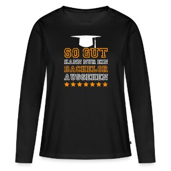 So sieht nur ein Bachelor aus Bachelor Abschluss - Frauen Premium Bio Langarmshirt - Schwarz - Vorne - Julia (174cm)