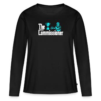 Commissaire du football Fantasy - T-shirt manches longues Premium bio Femme - noir - Devant - Julia (174cm)