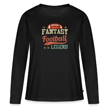 Fantasy Football Legend Fantasy Football Champion - Frauen Premium Bio Langarmshirt - Schwarz - Vorne - Julia (174cm)