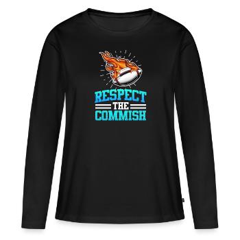 Respectez le commissaire de la Commission - T-shirt manches longues Premium bio Femme - noir - Devant - Julia (174cm)