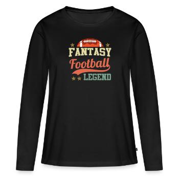 Fantasy Football Legend Fantasy Football Champion - Frauen Premium Bio Langarmshirt - Schwarz - Vorne - Julia (174cm)