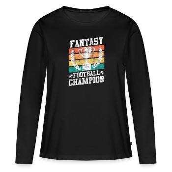 Fantasy Football Champion Fantasy Football Champ - Frauen Premium Bio Langarmshirt - Schwarz - Vorne - Julia (174cm)