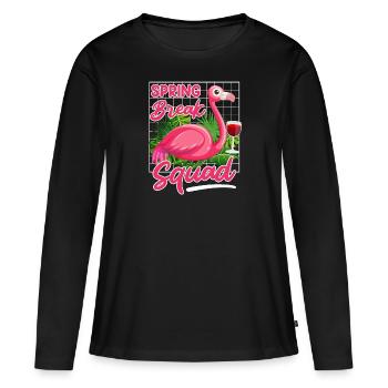 Spring Break Squad Sommerferien Spring Break - Frauen Premium Bio Langarmshirt - Schwarz - Vorne - Julia (174cm)