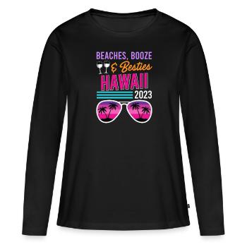 Plages Booze Beasts Hawaii Holiday Spring Break - T-shirt manches longues Premium bio Femme - noir - Devant - Julia (174cm)