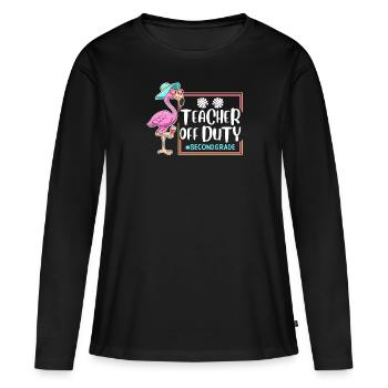 Second Class Class Class Teachers on Vacation Teachers - Women's Premium Organic Long Sleeve Shirt - black - Front - Julia (174cm)