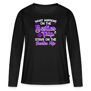 Beasties Trip Friends Summer Holiday Spring Break - T-shirt manches longues Premium bio Femme - noir - Devant - Julia (174cm)