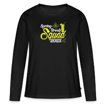 Spring Break Squad 2023 Urlaub Spring Break - Frauen Premium Bio Langarmshirt - Schwarz - Vorne - Julia (174cm)