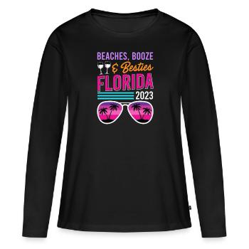 Plages Booze Beasts Floride Holiday Spring Break - T-shirt manches longues Premium bio Femme - noir - Devant - Julia (174cm)