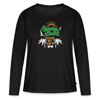 Spring Break Mexico off duty Ferien Spring Break - Frauen Premium Bio Langarmshirt - Schwarz - Vorne - Julia (174cm)