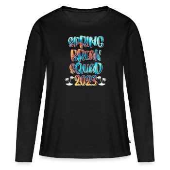 Spring Break Squad Sommerferien Spring Break - Frauen Premium Bio Langarmshirt - Schwarz - Vorne - Julia (174cm)