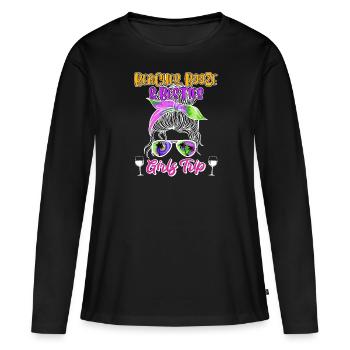Plages Alcool Bêtes Filles Voyage Spring Break - T-shirt manches longues Premium bio Femme - noir - Devant - Julia (174cm)