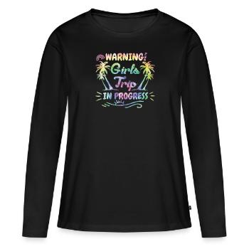Attention Strip pour filles sur la route Girls Spring Break - T-shirt manches longues Premium bio Femme - noir - Devant - Julia (174cm)
