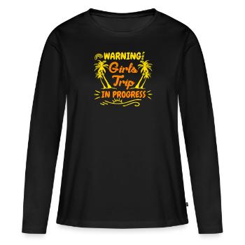 Attention Strip pour filles sur la route Girls Spring Break - T-shirt manches longues Premium bio Femme - noir - Devant - Julia (174cm)