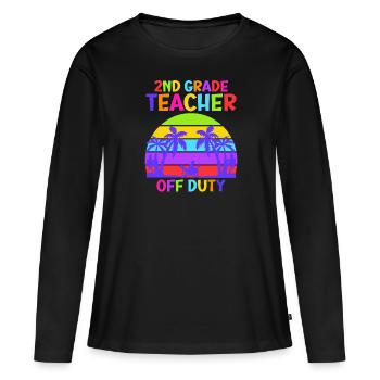 Second Class Class Class Teachers on Vacation Teachers - Women's Premium Organic Long Sleeve Shirt - black - Front - Julia (174cm)