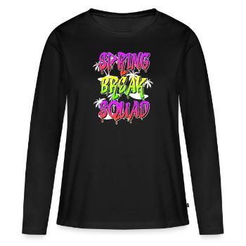 Spring Break Squad Sommerferien Spring Break - Frauen Premium Bio Langarmshirt - Schwarz - Vorne - Julia (174cm)