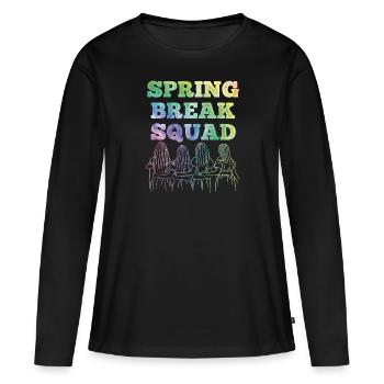 Spring Break Squad Sommerferien Spring Break - Frauen Premium Bio Langarmshirt - Schwarz - Vorne - Julia (174cm)