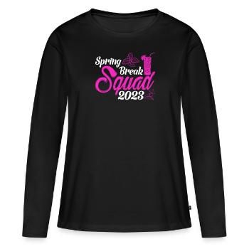Spring Break Squad 2023 Urlaub Spring Break - Frauen Premium Bio Langarmshirt - Schwarz - Vorne - Julia (174cm)
