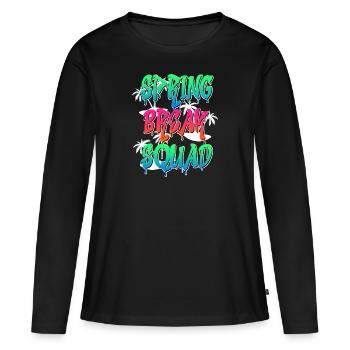 Spring Break Squad Sommerferien Spring Break - Frauen Premium Bio Langarmshirt - Schwarz - Vorne - Julia (174cm)