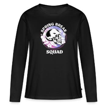 Spring Break Squad Sommerurlaub Spring Break - Frauen Premium Bio Langarmshirt - Schwarz - Vorne - Julia (174cm)