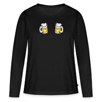 Irish Beer Ireland St. Patrick's Day - Women's Premium Organic Long Sleeve Shirt - black - Front - Julia (174cm)