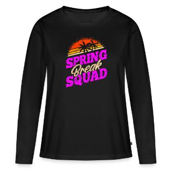 Spring Break Squad Urlaub Freunde Spring Break - Frauen Premium Bio Langarmshirt - Schwarz - Vorne - Julia (174cm)