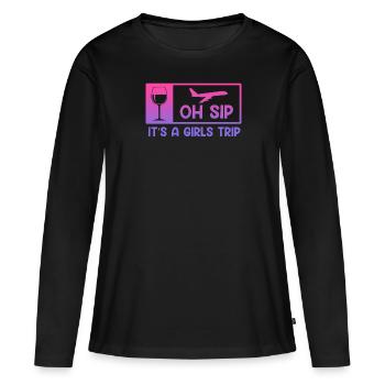 Girl Strip Girls Trip Holiday Spring Break - T-shirt manches longues Premium bio Femme - noir - Devant - Julia (174cm)