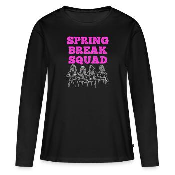 Spring Break Squad Sommerferien Spring Break - Frauen Premium Bio Langarmshirt - Schwarz - Vorne - Julia (174cm)