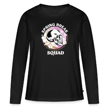 Spring Break Squad Sommerurlaub Spring Break - Frauen Premium Bio Langarmshirt - Schwarz - Vorne - Julia (174cm)