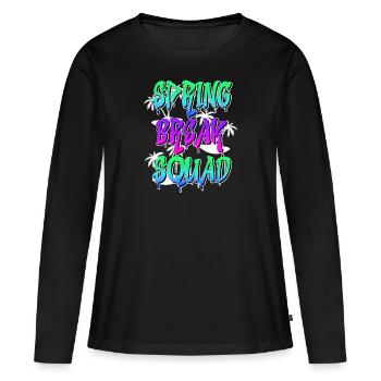Spring Break Squad Sommerferien Spring Break - Frauen Premium Bio Langarmshirt - Schwarz - Vorne - Julia (174cm)