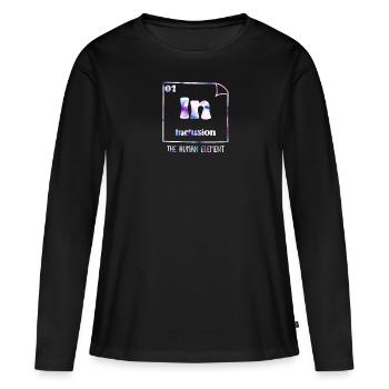 Inclusion Acceptance and solidarity handicap - Women's Premium Organic Long Sleeve Shirt - black - Front - Julia (174cm)
