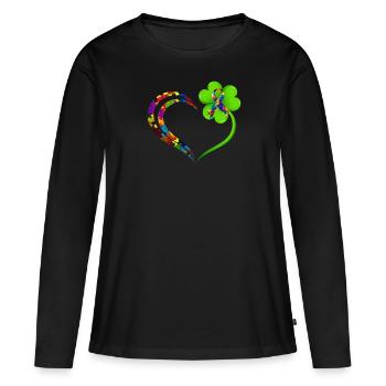 Autistic ADHD Autism Adolescents - Women's Premium Organic Long Sleeve Shirt - black - Front - Julia (174cm)