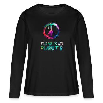 Il n’y a pas de Planète B Earth Day Mission Erde - T-shirt manches longues Premium bio Femme - noir - Devant - Julia (174cm)