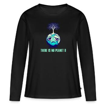 There is no Planet B Earth Day Mission Erde - Women's Premium Organic Long Sleeve Shirt - black - Front - Julia (174cm)
