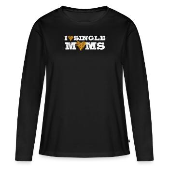 J’adore Single Moms Single Man Party Holiday - T-shirt manches longues Premium bio Femme - noir - Devant - Julia (174cm)