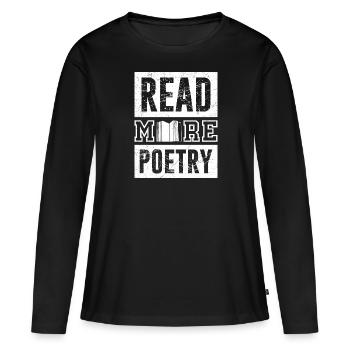 Lire la suite Poésie Poèmes Poèmes Poètes - T-shirt manches longues Premium bio Femme - noir - Devant - Julia (174cm)