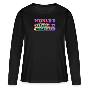 Ex Girlfriend Breakup Party Happily Separated - Women's Premium Organic Long Sleeve Shirt - black - Front - Julia (174cm)