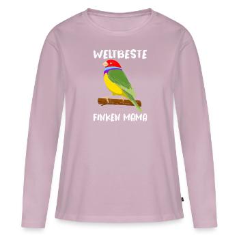 Weltbeste Finken Mama Vogelliebhaber Zebrafink - Frauen Premium Bio Langarmshirt - Altrosa - Vorne - Julia (174cm)
