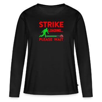 Chargement de grève... Veuillez patienter Bowling Spier - T-shirt manches longues Premium bio Femme - noir - Devant - Julia (174cm)