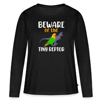 Les tourtereaux se méfient du minuscule tourtereau Reptor - T-shirt manches longues Premium bio Femme - noir - Devant - Julia (174cm)
