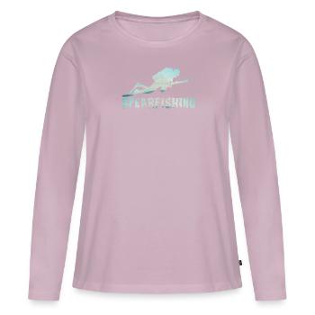 Spearfisher Spearfishing Fish Hunt with Harpoon - Women's Premium Organic Long Sleeve Shirt - dusky pink - Front - Julia (174cm)