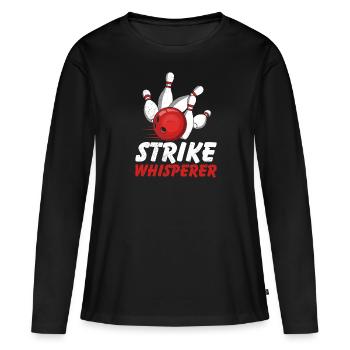 Strike Whisperer Bowler Bowler - T-shirt manches longues Premium bio Femme - noir - Devant - Julia (174cm)