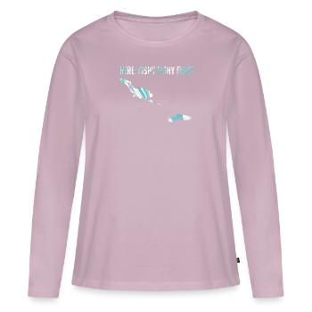 Harpoons Spearfishing Here Fischi Fischi Fish Hunting - Women's Premium Organic Long Sleeve Shirt - dusky pink - Front - Julia (174cm)