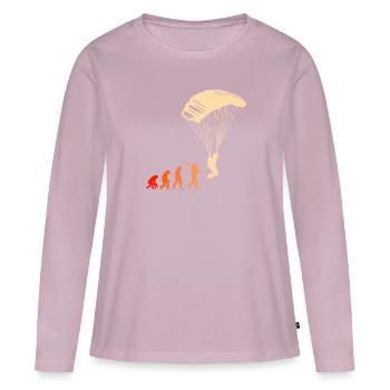 Paragliding Evolution Gleitschirmfliegen - Women's Premium Organic Long Sleeve Shirt - dusky pink - Front - Julia (174cm)